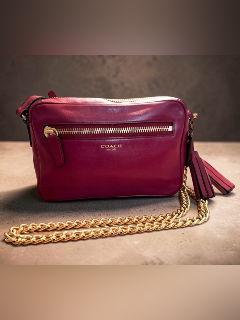 Coach Burgundy Legacy Bag